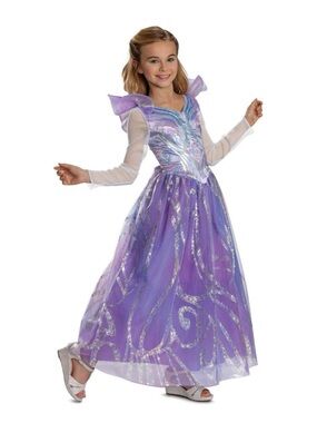 Girls' Wicked Glinda "For Good" Deluxe Purple Princess Dress Costume L Sz 10-12